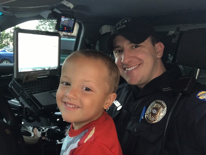 Sterrett has a particular soft spot for children, and takes the time to connect with them whenever he can on patrol.