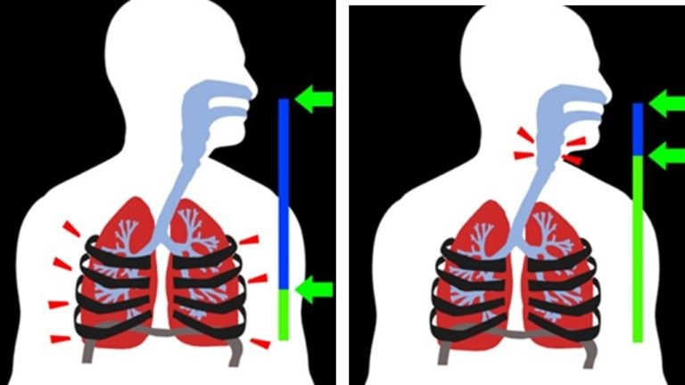 Breathing is shown at left, talking is shown at right.