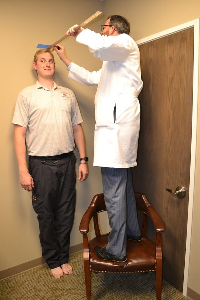 Tullahoma Firefighter Brandon Berridge was officially measured by Guinness Book of World Records representatives on Monday, Jan. 13.