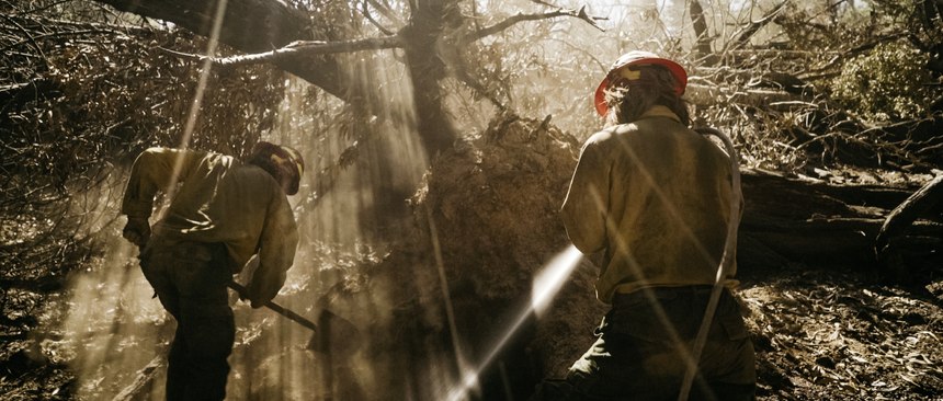 The film follows the new crew closely through training and initial assignments for routine mop-up duties on fires already officially extinguished.