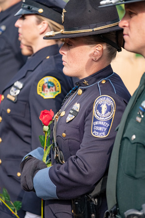 Wilson is pictured participating in the Survivor Escorts during Police Week.
