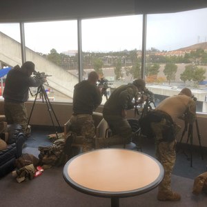 Students had just a few minutes to set up a hasty position, make adjustments and be zeroed in on a target before the clock stopped in this first exercise.