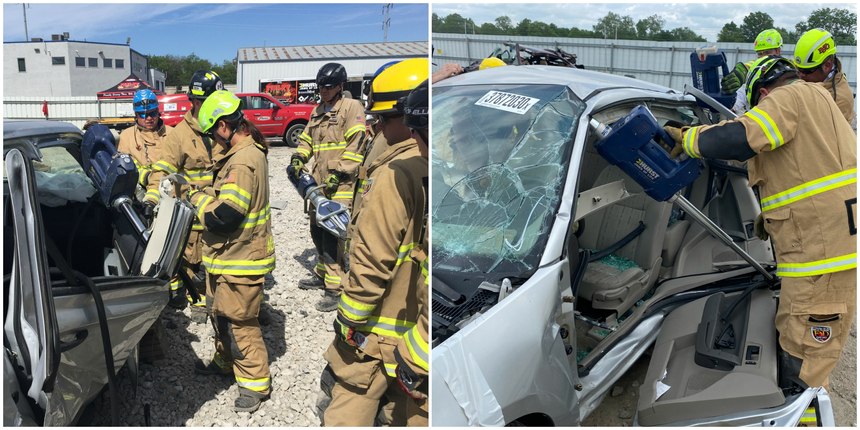 Crews working through the rapid side-access technique.