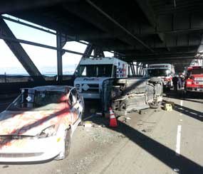Urban Shield 2013 used the now-closed eastern span of the San Francisco-Oakland Bay Bridge to run a hazmat drill.