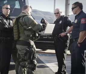 First responders react to an emergency situation using innovative Verizon technology.