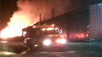 9 fire departments put out fire at Wis. steel plant