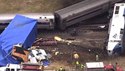 40 passengers hurt when train hits tractor-trailer