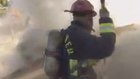 Helmet cam: Roof ops at Calif. structure fire