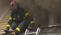 Minn. firefighters bail out window, escape flashover