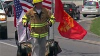 Marine veteran treks country for fallen firefighters