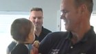 Firefighter reunites with man he saved, meets son
